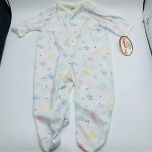 Vintage 1989 Campbell Kids Teddy Bears Footie Pajamas Small to 11lbs